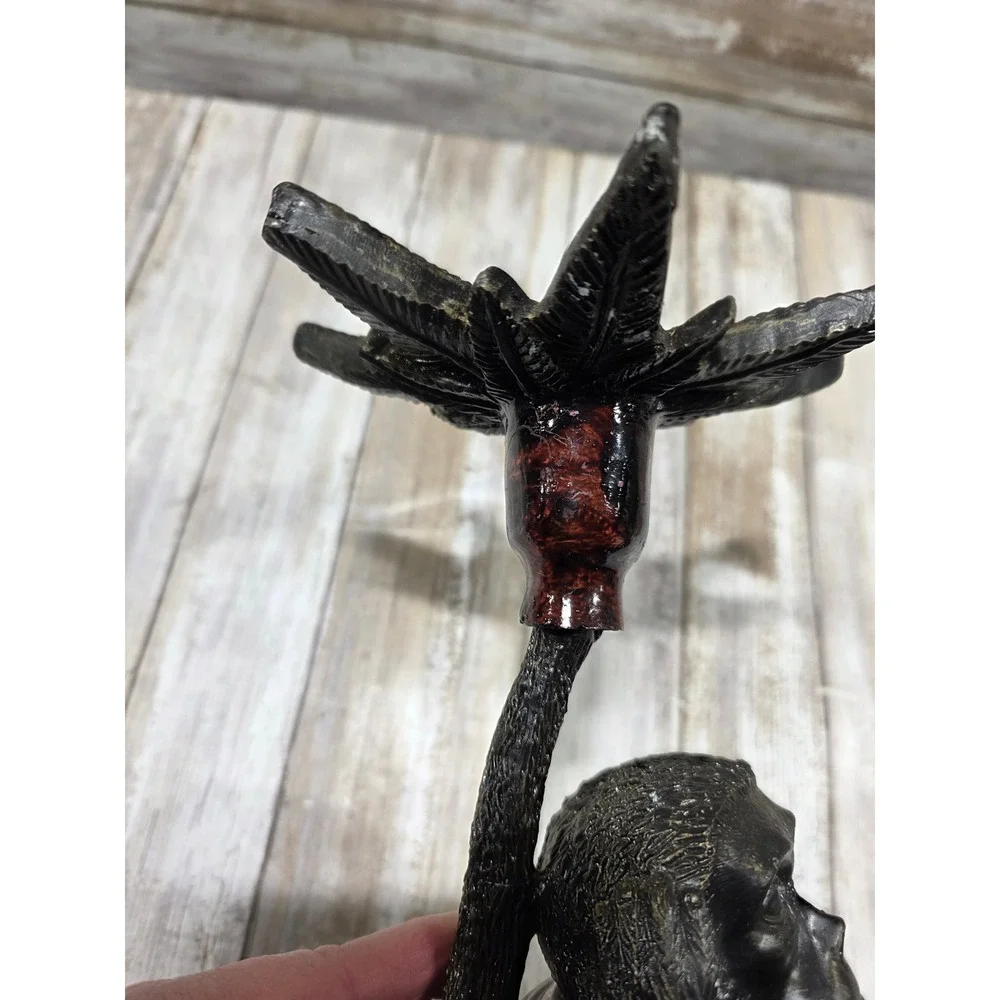 Monkey Candle Holder See No Evil‎ Figurine Statue Rustic Home Decor MCM